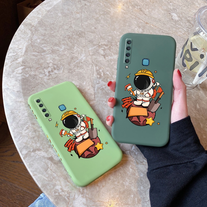 Ốp điện thoại silicon bảo vệ Camera in hình phi hành gia NASA sáng tạo cho Samsung Galaxy A9 2018