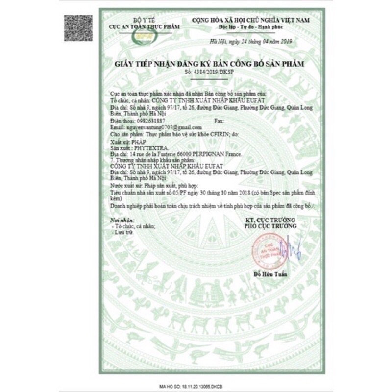 Cfirin Pháp lọ 60 viên - dưỡng trắng,làm đẹp da,giảm sạm,nám,tàn nhang