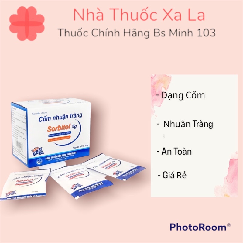 Cốm Nhuận Tràng Sorbitol 5g Đại Uy - Giảm Táo Bón Đầy Hơi