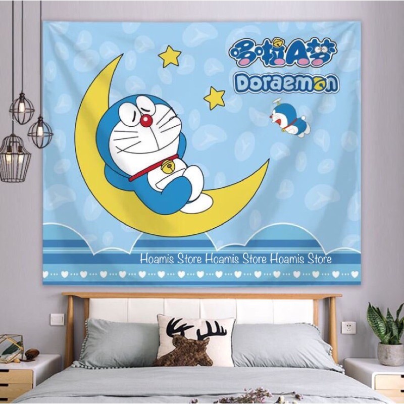 Tranh vải treo tường  decor 100m x 70cm kiểu hoạt hình siêu đáng yêu