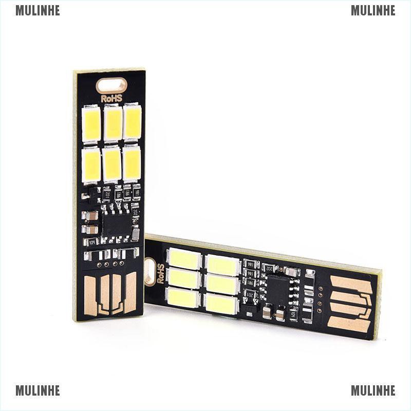 1 Bộ Nguồn usb mini 6 Đèn led Cảm Ứng Ánh Sáng Trắng Ấm / Thuần Khiết