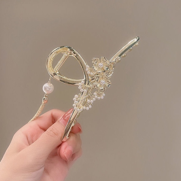 Kẹp Tóc Cỡ Lớn Bằng Hợp Kim Màu Vàng Thời Trang Mùa Hè Hàn Quốc