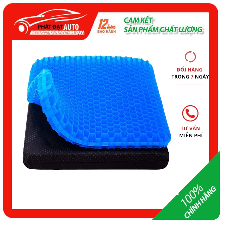 Đệm Ngồi 3D 2 Lớp Thoáng Khí,Đệm Gel Tổ Ong Đàn Hồi Lót Ghế - Chống Đau Mỏi Lưng Tạo Cảm Giác êm ái thoải mái