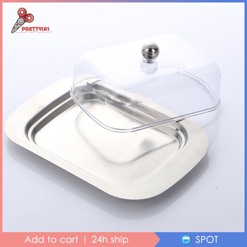 [Prettyia1] Khay Đựng Bánh Mì / Bơ / Món Tráng Miệng Bằng Thép Không Gỉ