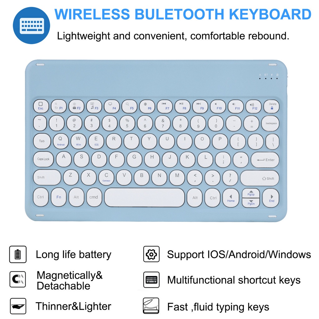 Ốp Lưng Có Bàn Phím Bluetooth Cho Samsung Galaxy Tab A8 10.5 inch 2021 2022 SM-X200 SM-X205