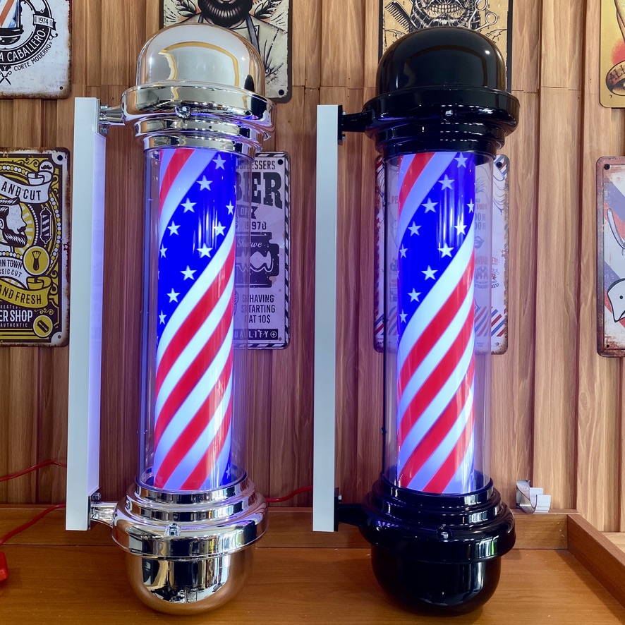 Đèn Barber Pole Cao Cấp 70x25cm Dành Cho Tiệm Tóc Bảo Hành 12 Tháng