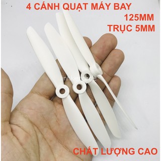 4 cánh quạt máy bay mini flycam 125mm trục 5mm thuận nghịch chất lượng cao - KG0004