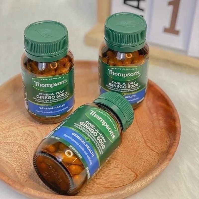 Viên Bổ não Thompson Ginkgo Biloba 6000mg Tăng Cường Trí Nhớ, Hoạt Huyết Dưỡng Não