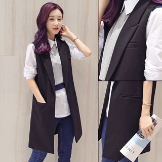 Áo vest dáng dài