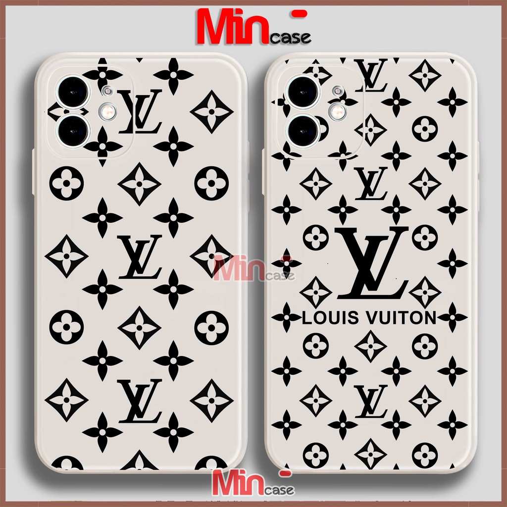 Ốp lưng iPhone Louis Vuitton viền vuông silicon mềm dẻo cho iphone 6/6s/7/8/X/XS/XR/11/12/13 Pro Plus Max cute dễ thương
