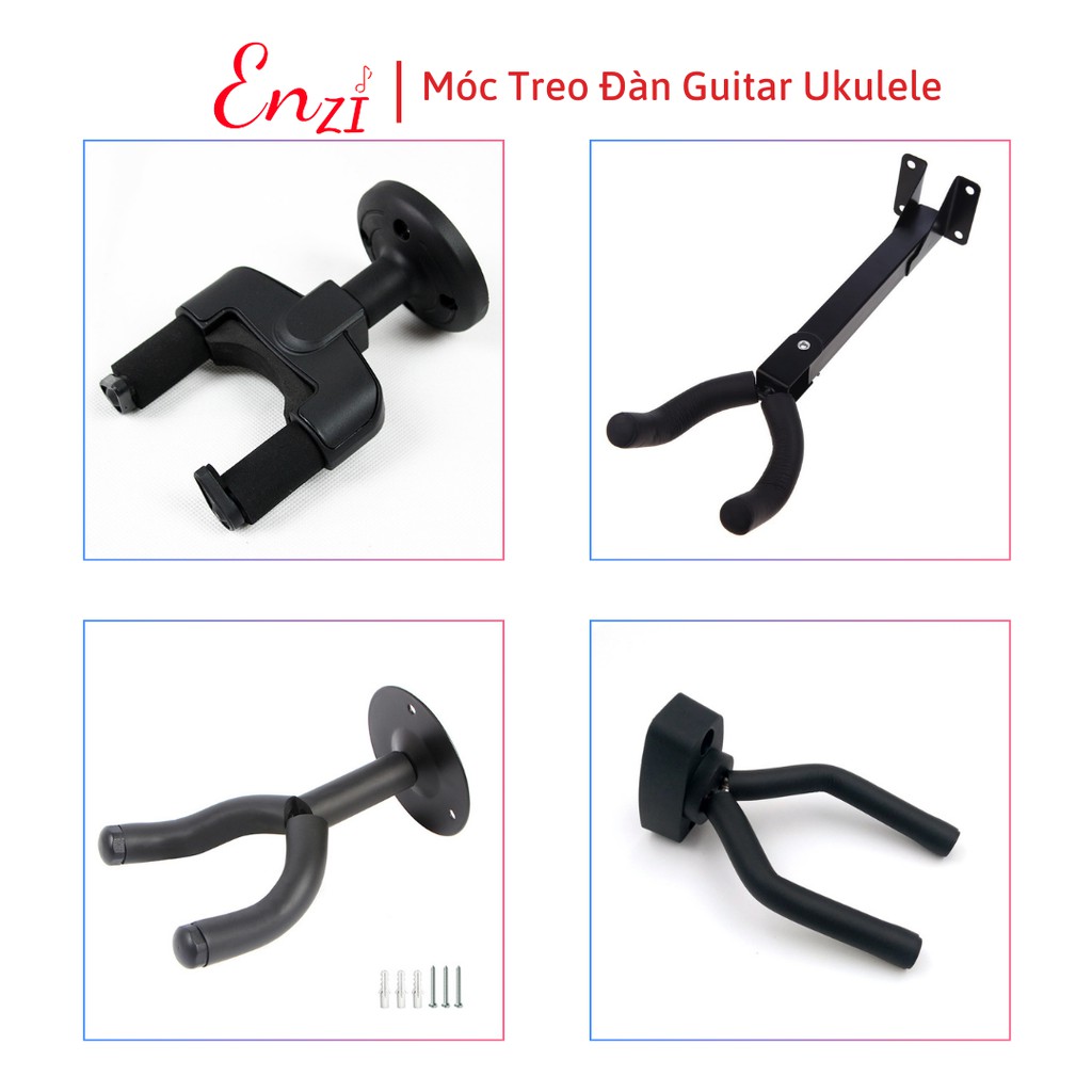 Móc treo đàn guitar acoustic classic giá treo đàn ghita bass  điện, ukulele ngắn nhỏ gọn có thể điều chỉnh 4 đinh Enzi