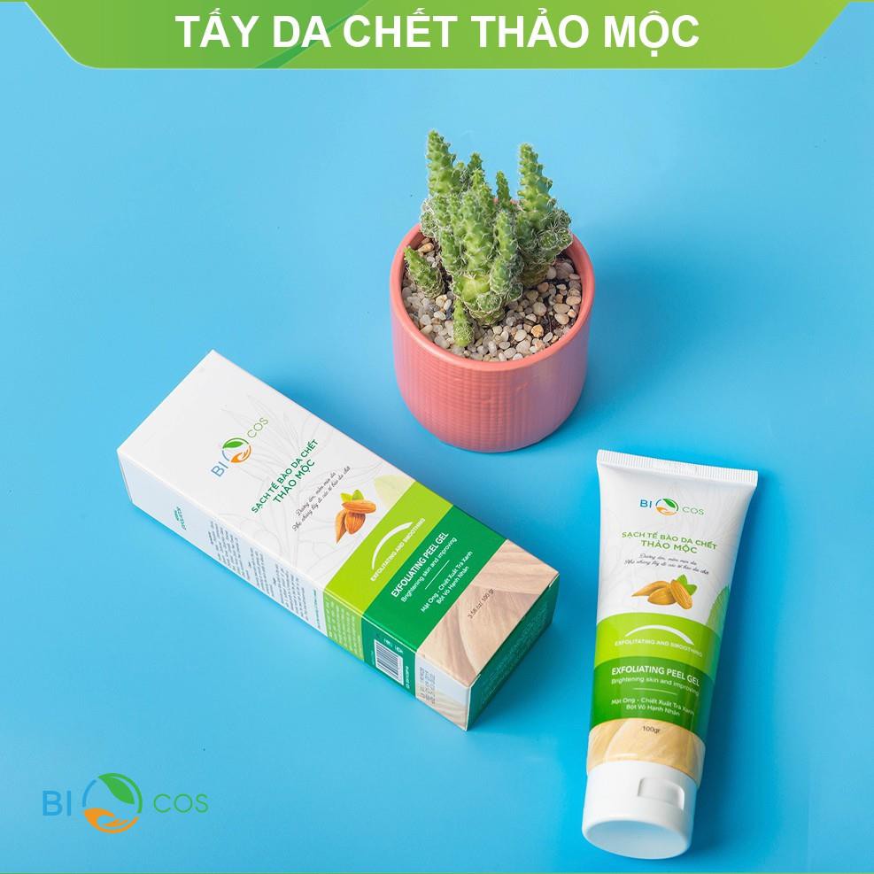 [ BIOCOS ] Sạch tế bào da chết thảo mộc BIOCOS, dưỡng ẩm, làm mềm mịn da 100gr - SACDEP24H.VN