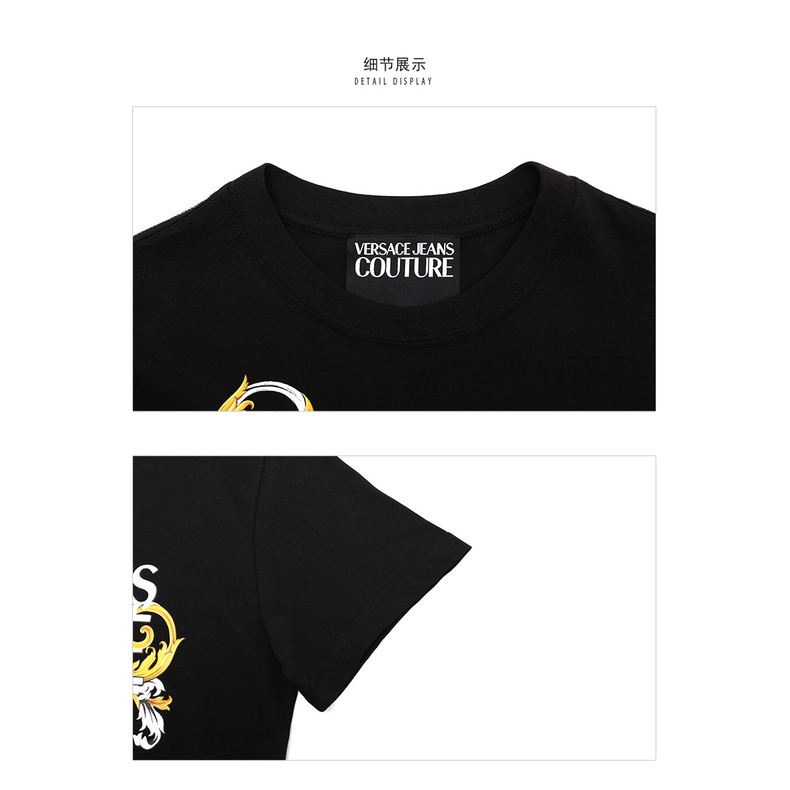 Áo Thun Cotton In Logo Versace Trẻ Trung Hợp Thời Trang Cho Nam