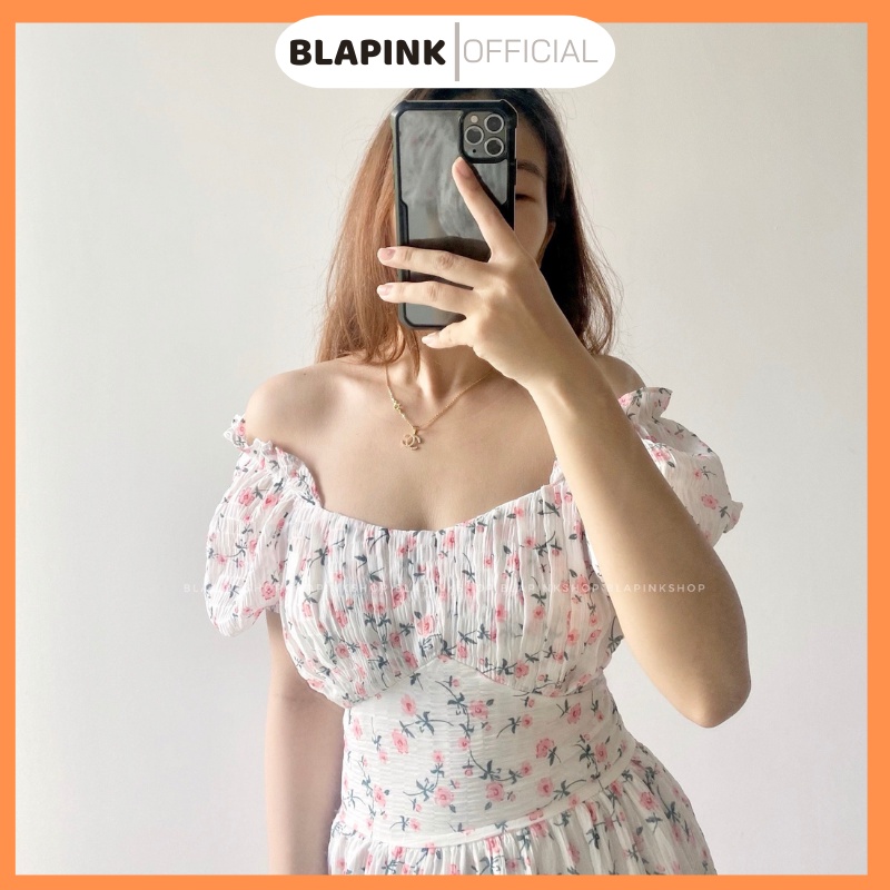 Váy Babydoll Tơ Xốp Hoa Ulzzang BlaPink Đầm Xòe Lót Dày Dặn Cao Cấp Đi Biển, Chơi hè, Đón tết - Luca Dress