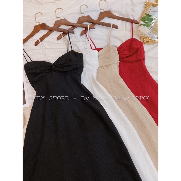 [HÌNH THẬT] Đầm xoắn ngực 3M thanh lịch | BigBuy360 - bigbuy360.vn