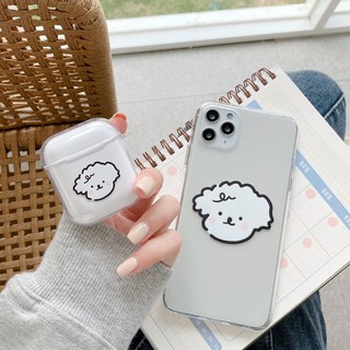 🌸 𝐂𝐨́ 𝐬𝐚̆̃𝐧 𝐜𝐡𝐨 𝐢𝐏𝐡𝐨𝐧𝐞 𝟏𝟐 🌸 Ốp lưng iphone Silicon Trong Cún Trắng