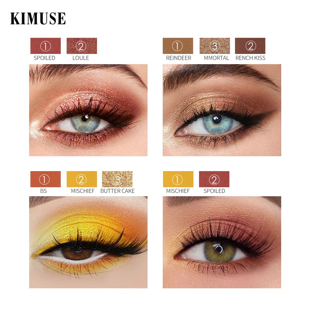 Bảng phấn mắt AIKIMUSE 12 màu lâu trôi chống thấm nước 12g