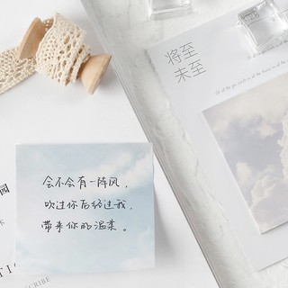 (GN007) Giấy note màu pastel bầu trời x30