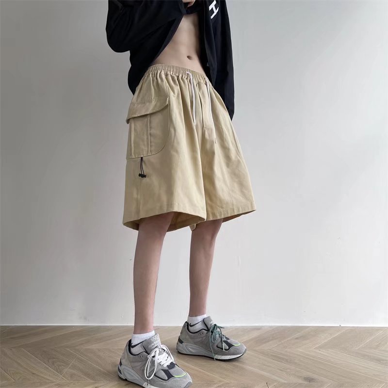 Quần ngắn ống rộng Nhiều Túi Phong Cách Hip Hop Cho Nam