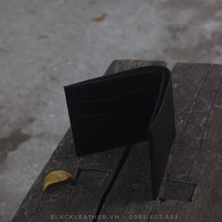 Ví Da Bò Thật ( handmade) - Black-01