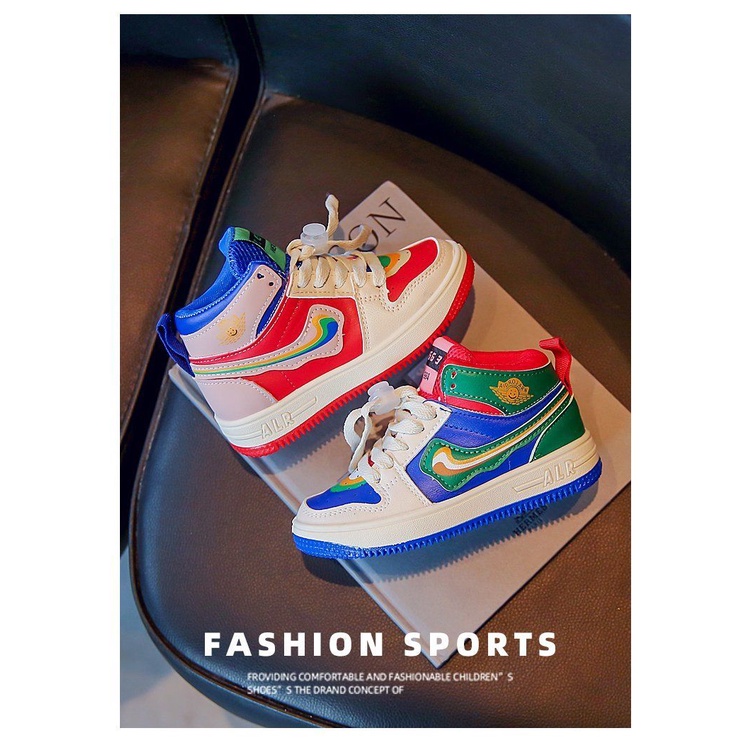 Giày Thể Thao Cổ Thấp Hình Vịt Mandarin Màu Cầu Vồng Phong Cách Mùa Thu Mới Cho Trẻ Em