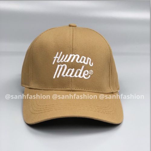Mũ lưỡi trai thêu chữ Human Made Nón kết chất kaki cao cấp thời trang form unisex nam nữ K54