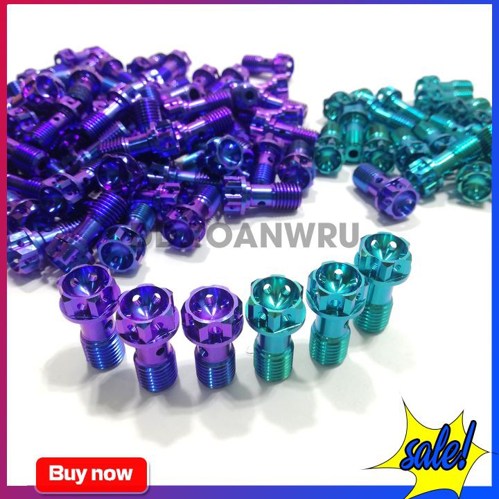 Ốc Titan Gr5 Gắn Heo Nissin Đầu Vương miện Răng Thưa (Giá 1 con)