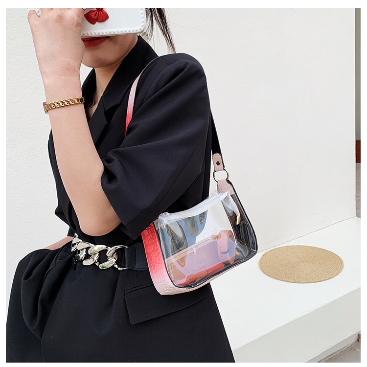 Túi Xách Đeo Vai JASMIN NOIR PVC Kiểu Vuông Nhỏ Chất Liệu Pvc Phong Cách Retro Đơn Giản Dành Cho Nữ