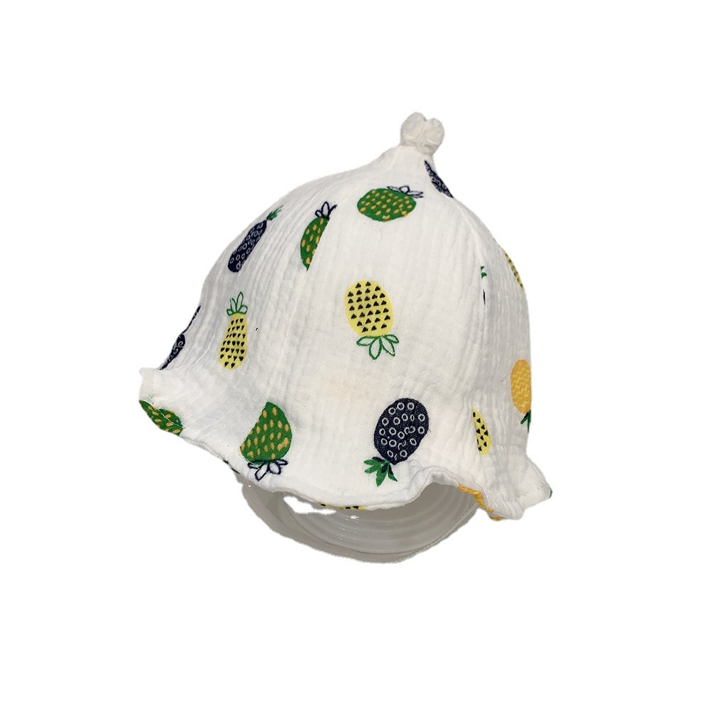 Nón Bucket Cotton Nguyên Chất In Hình Quả Dứa Phong Cách Mới 2021 Thoải Mái Thời Trang Xuân Hè Cho Bé Trai Và Gái