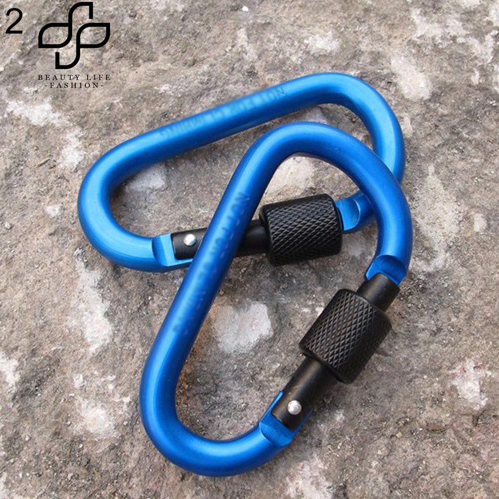 Khóa carabiner chữ D dã ngoại chất liệu hợp kim nhôm