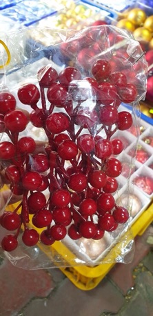 COMBO 5 Chùm quả cherry trang trí đỏ