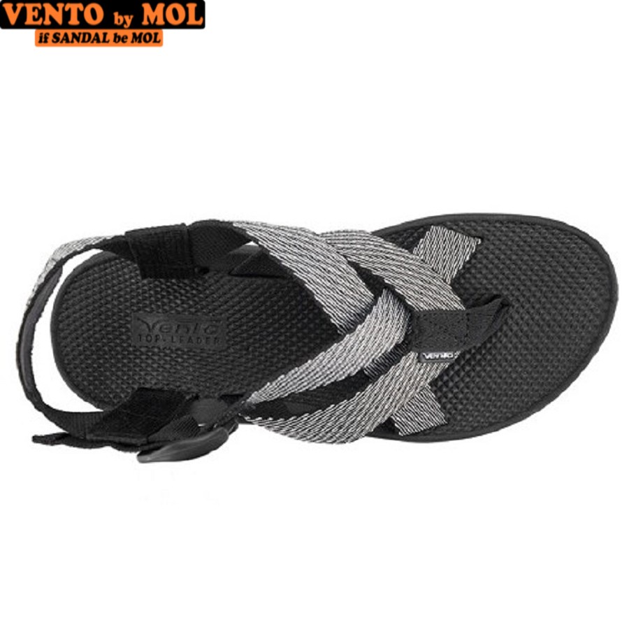 Giày sandal Vento nam xỏ ngón quai chéo vải dù có quai hậu cố định mang đi học đi biển du lịch NV7189B