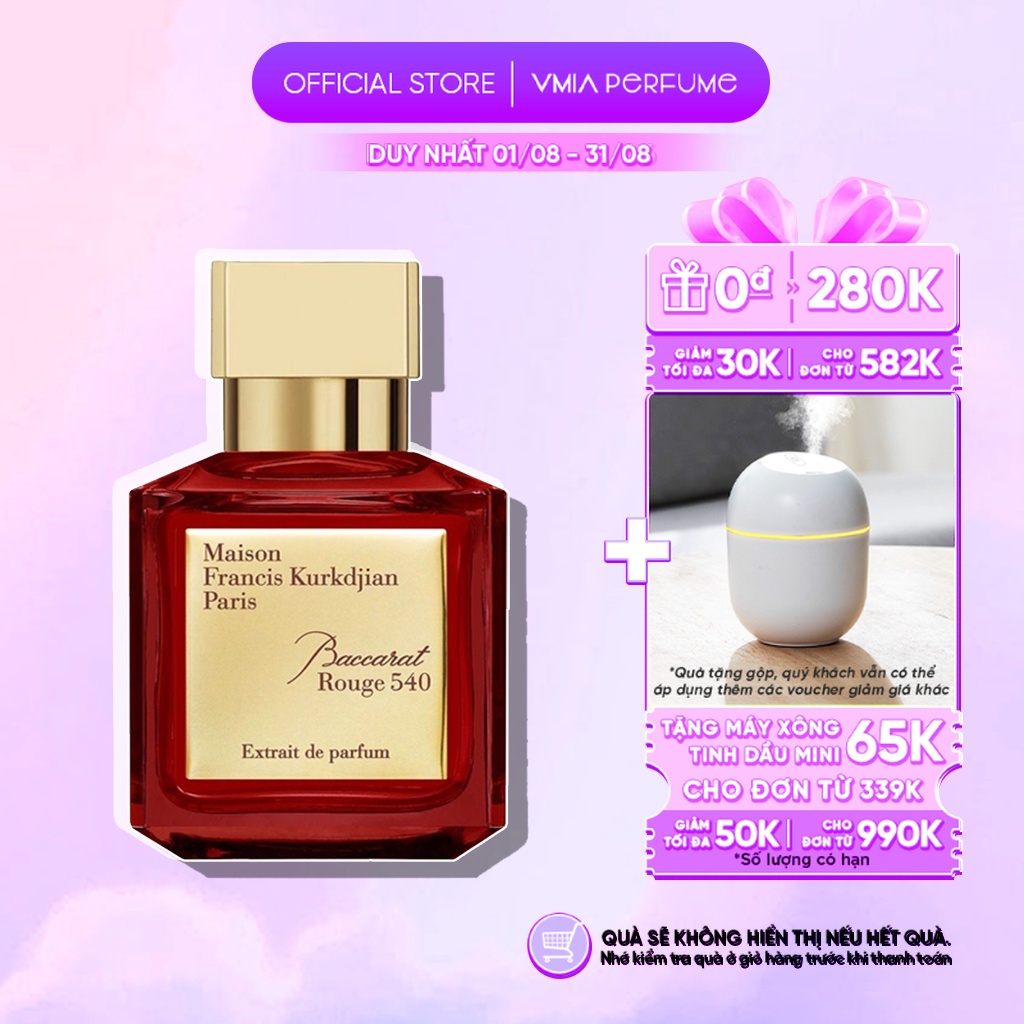 Nước hoa Unisex MFK Baccarat Rouge 540 Extrait de Parfum mẫu thử 2ml 5ml 10ml