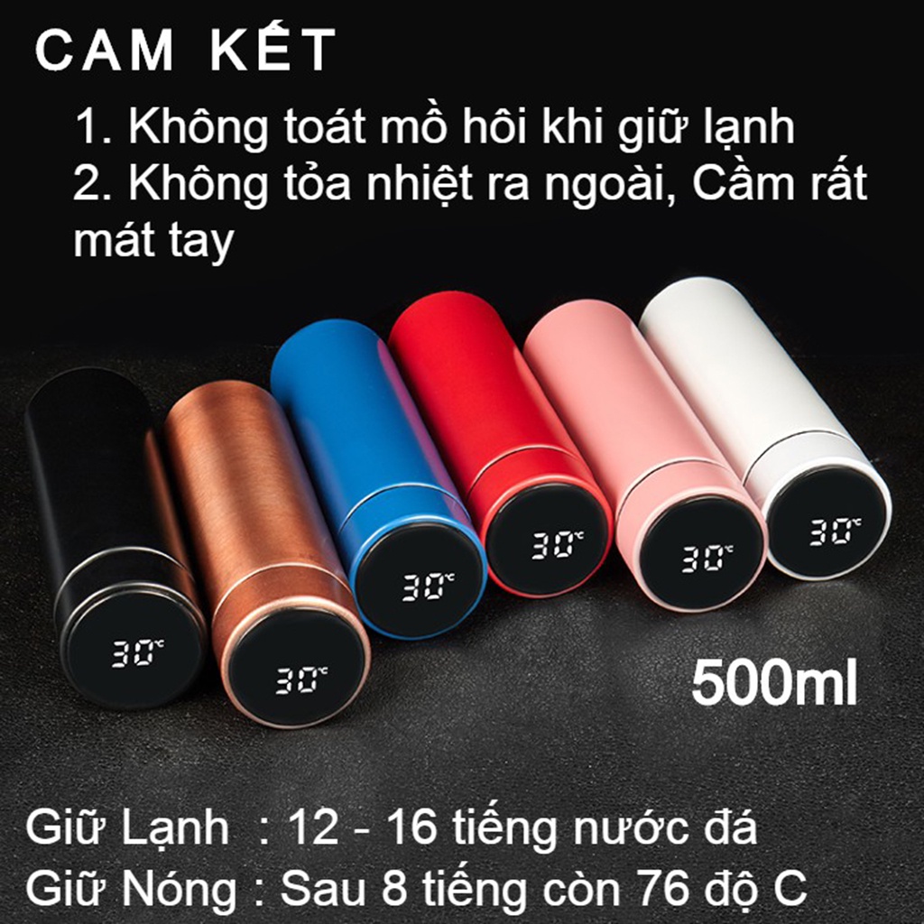 Bình Giữ Nhiệt Mazingvn 500ml Có Led Báo Nhiệt Độ Inox Mini Cao Cấp Bình Nước Giữ Nhiệt MBGN019X1 | BigBuy360 - bigbuy360.vn