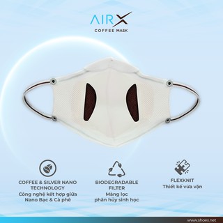 [Hàng chuẩn] Khẩu trang cafe kháng khuẩn, phân hủy sinh học, chống tua UV COFFEE MASK AIRX