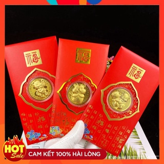 Bao Lì Xì Thần Tài Mạ Vàng 24K - Bao Lì Xì May Mắn Rước Tài Lộc Smart 3