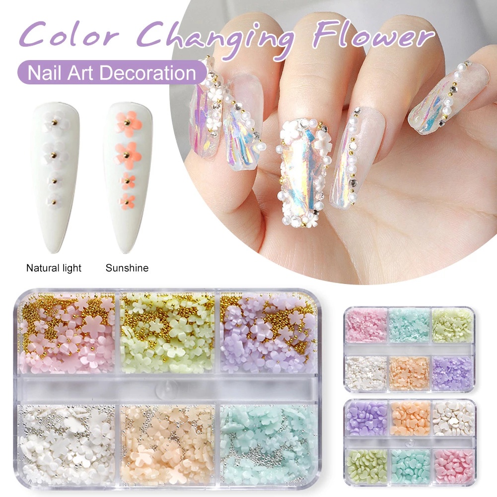 Đá Giả Dán Móng Tay 6 Màu Sắc Thời Trang Tùy Chọn DIY