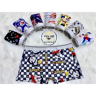 Set 4 quần sịp đùi nam hoạt hình co dãn 4 chiều