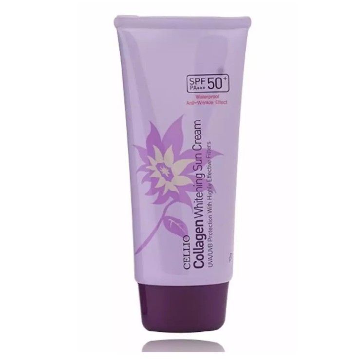 Kem Chống Nắng Chiết Xuất Collagen Cellio Collagen Whitening Sun Cream SPF50+ PA+++ 70g