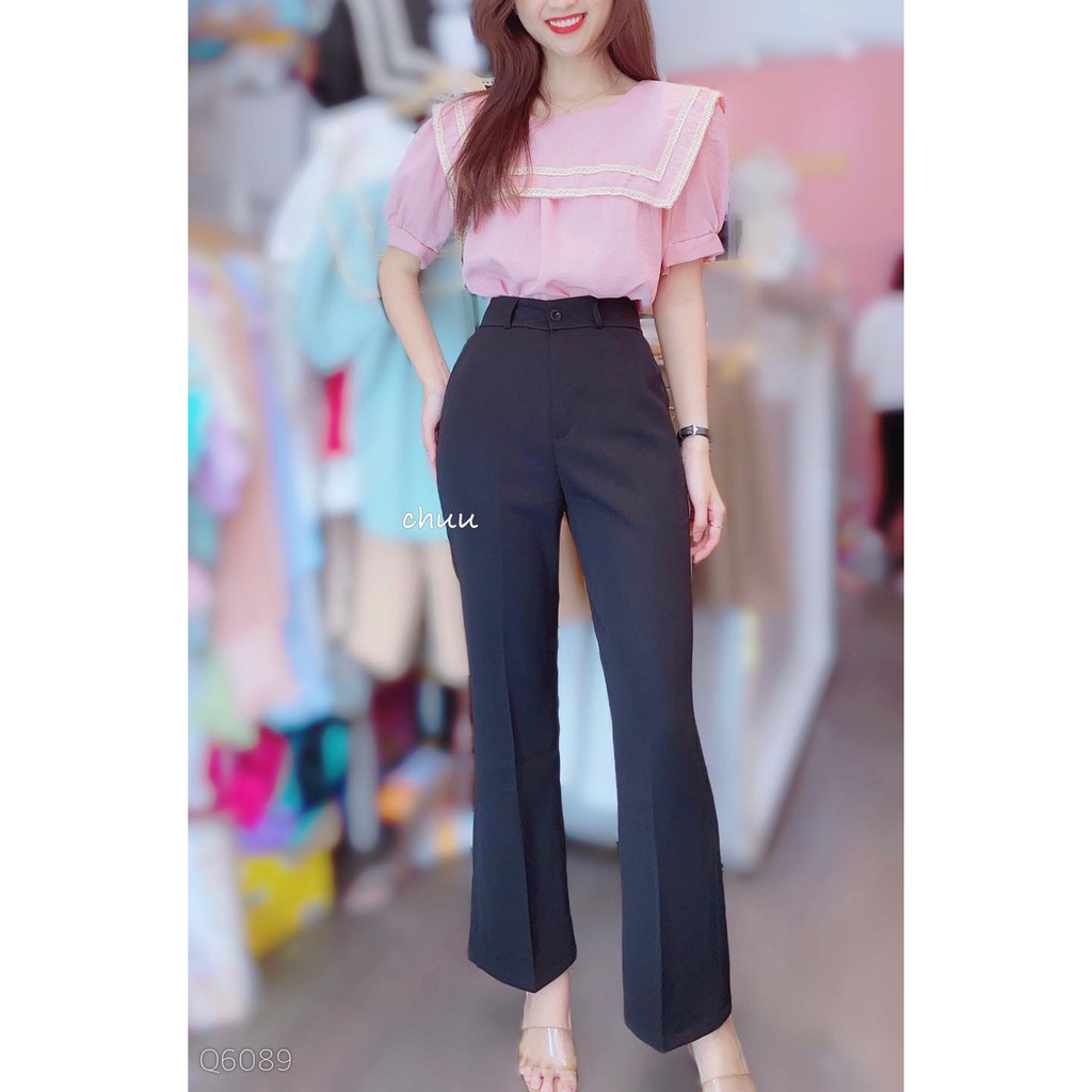 Quần tây ống loe nữ cạp cao 6 Size CHUU Q6089 | BigBuy360 - bigbuy360.vn