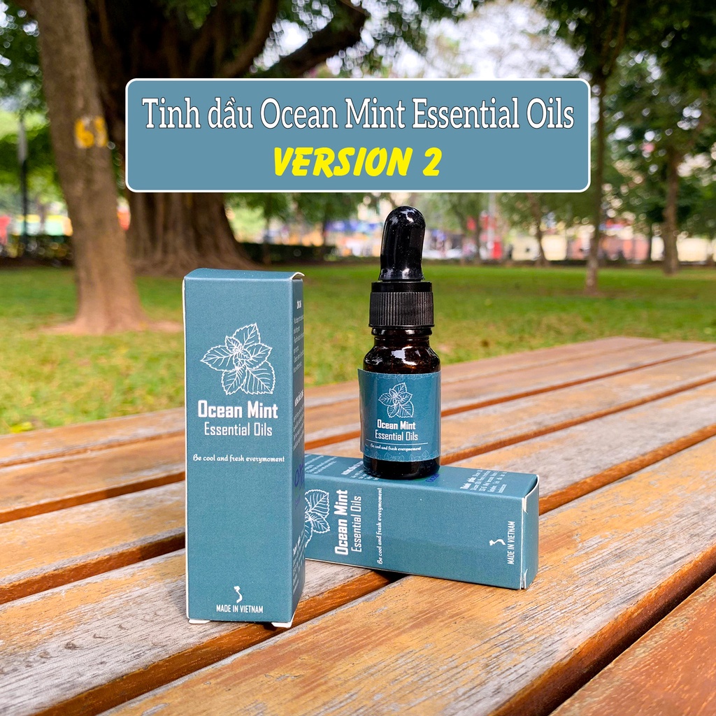 [CHÍNH HÃNG] Tinh dầu dưỡng tóc nam Ocean Mint Essential Oils 10ml chuyên dụng dành cho quý ông | Version 2