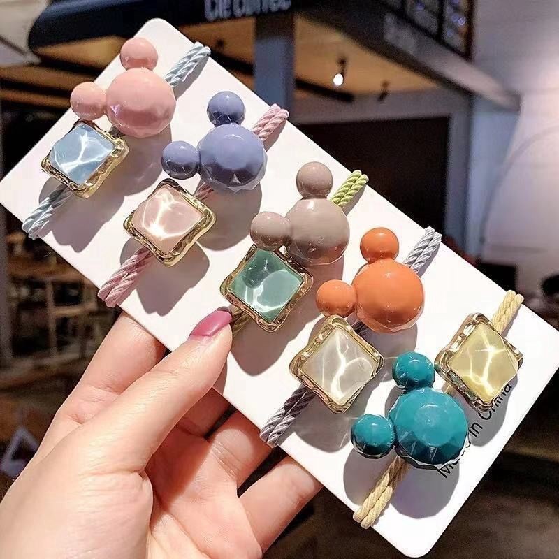 Dây buộc tóc hạt đá dễ thương