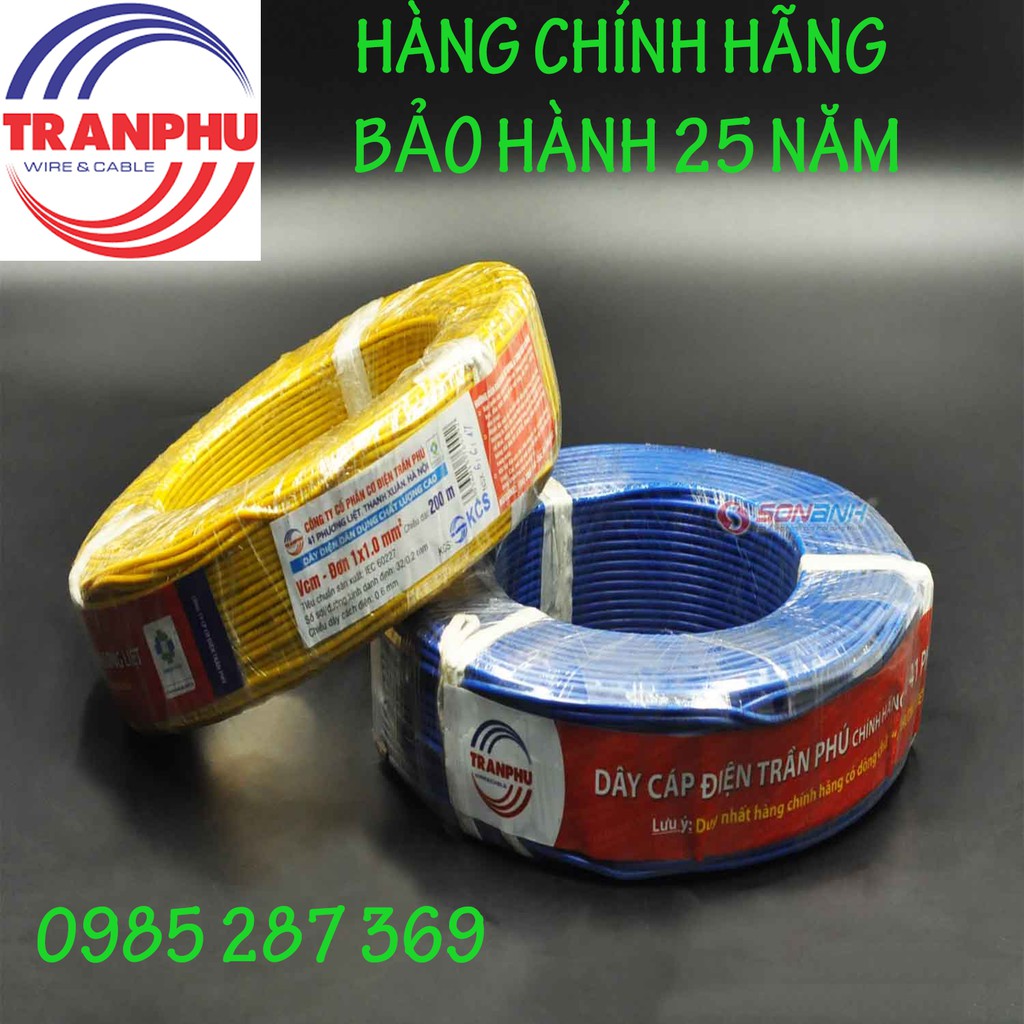 Dây Điện Trần Phú (Dây Đơn), 25 Năm Bảo Hành, Cam Kết Chính Hãng