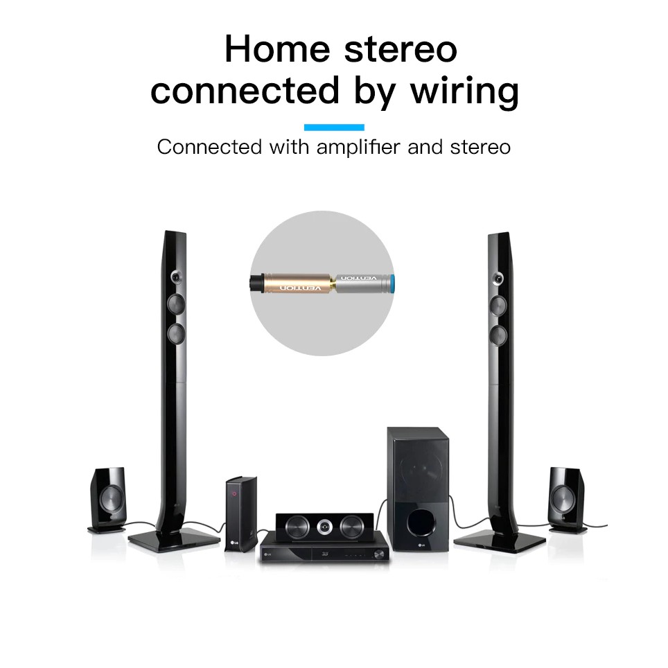 Cáp nối tai nghe Vention 3.5 đầu cái sang đầu cái mạ vàng cao cấp