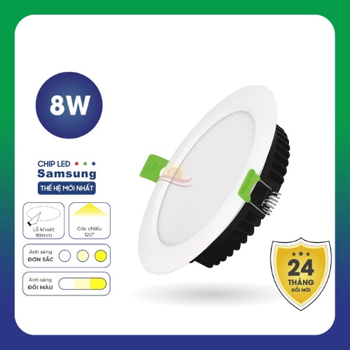 Đèn led âm trần trang trí bóng đèn led  Ruby 6w 8w 12w thiết bị điện Kingled Hàng chính hãng Cao Cấp