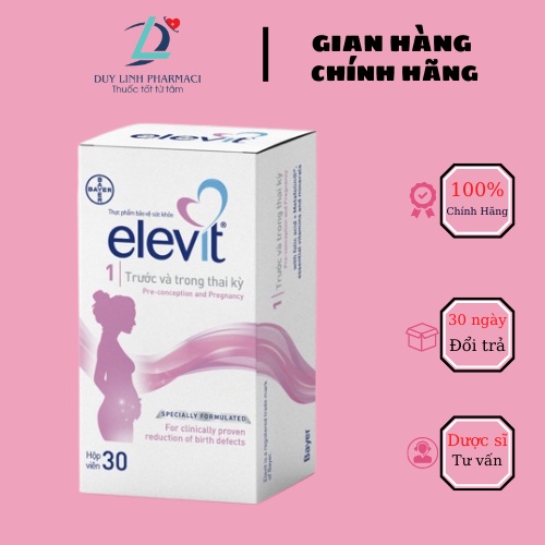 Vitamin Tổng Hợp Cho Bà Bầu Elevit - Bổ Sung Vitamin & Khoáng Chất Cho Phụ Nữ Mang Thai Và Sau Sinh(