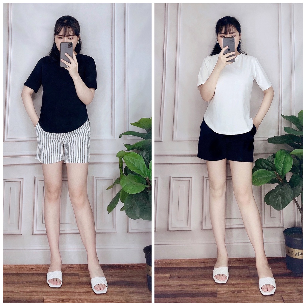 ÁO THUN NỮ COTTON TAY NGẮN, VẠT BẦU, DÁNG RỘNG ĐƠN GIẢN ĐẸP 2023