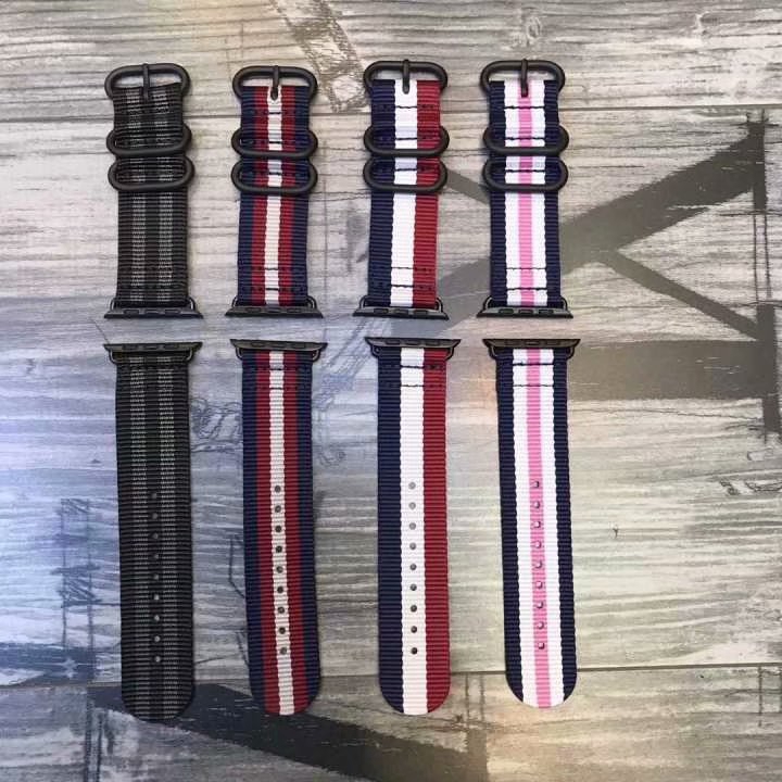 【Apple Watch Strap】Dây đeo nylon chất lượng cao cho đồng hồ thông minh Apple Watch Series 1 2 3 4 5 6 se 38mm 42mm 40mm 44mm