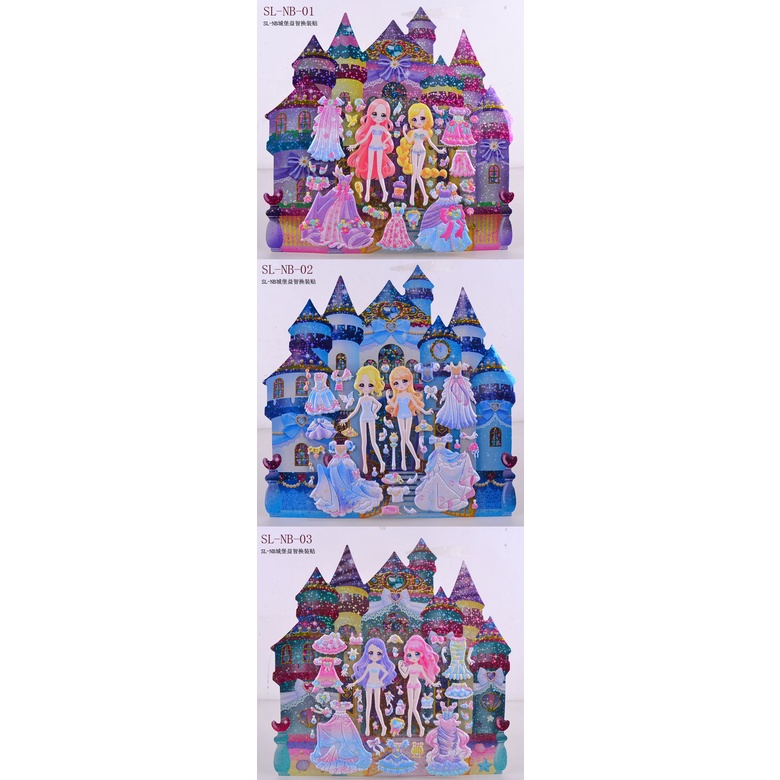 Búp Bê Barbie Mặc Thay Đổi Bọt GiấY Dán Đổi Quần Áo Đồ Chơi Con Gái Công Chúa Hoạt Hình 18