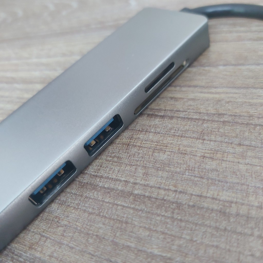 Bộ chia hub usb type-c ra 5 cổng HDMI, USB, TF, SD 10511